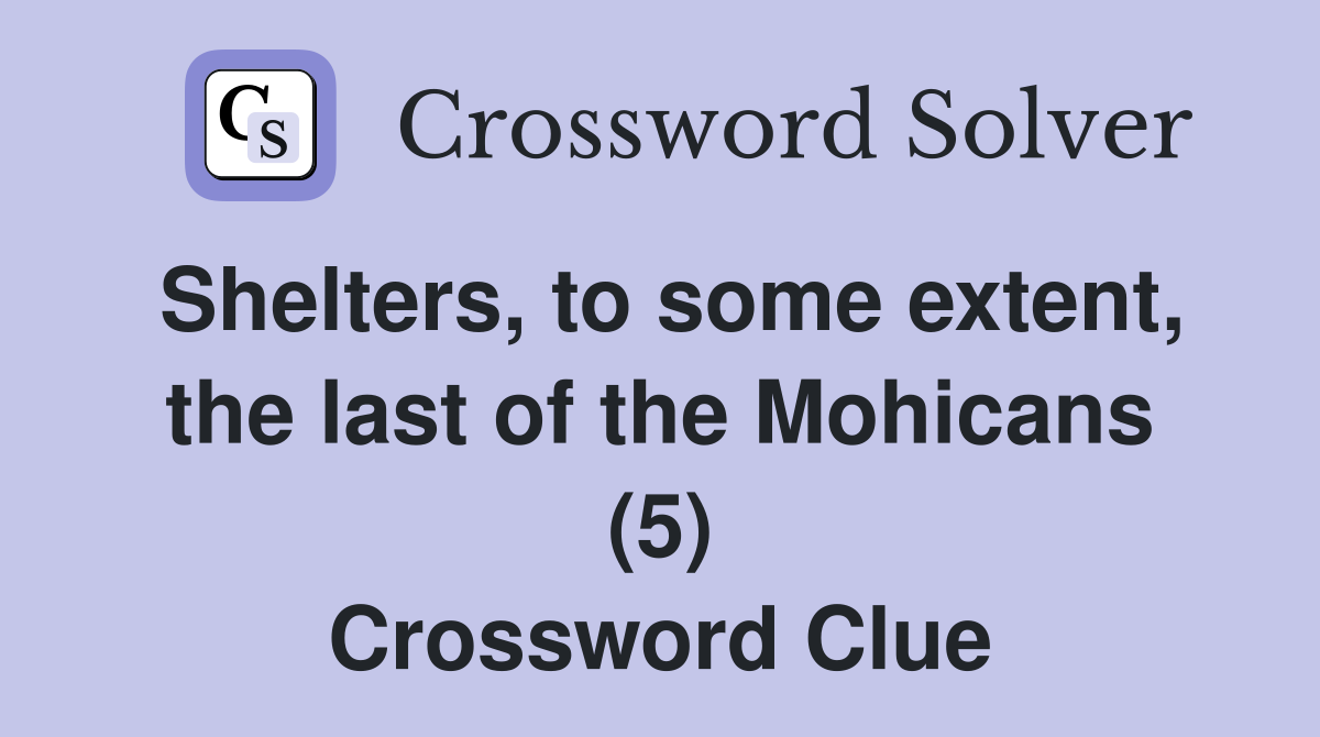 the last of the mohicans character crossword puzzle clue